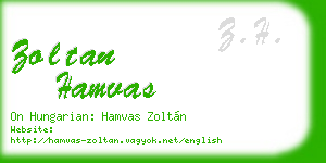 zoltan hamvas business card