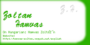 zoltan hamvas business card